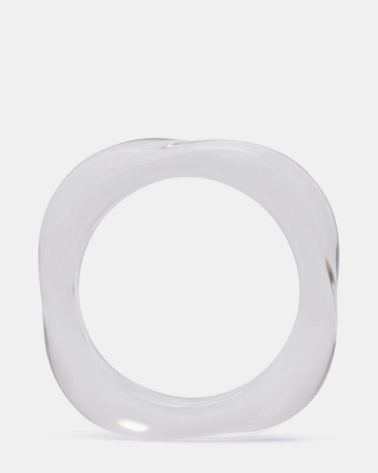 CURVED RETRO BRACELET Clear Women's Bangle Bracelet Steve Madden CLEAR
