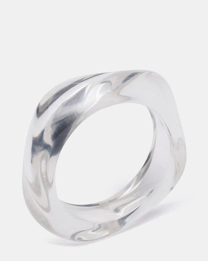 CURVED RETRO BRACELET Clear Women's Bangle Bracelet Steve Madden CLEAR