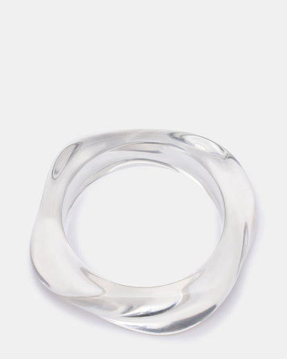 CURVED RETRO BRACELET Clear Women's Bangle Bracelet Steve Madden CLEAR