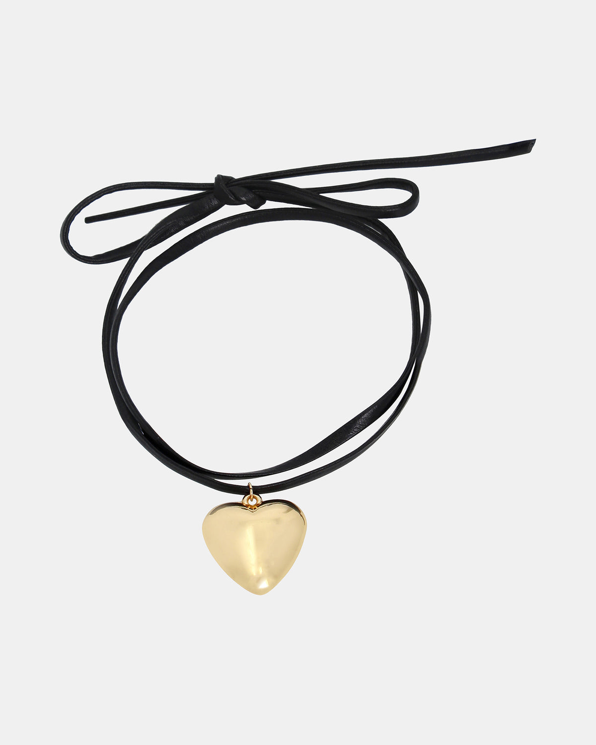 PUFFY HEART CHOKER Gold | Women's Heart Shaped Necklace Steve Madden BLACK GOLD