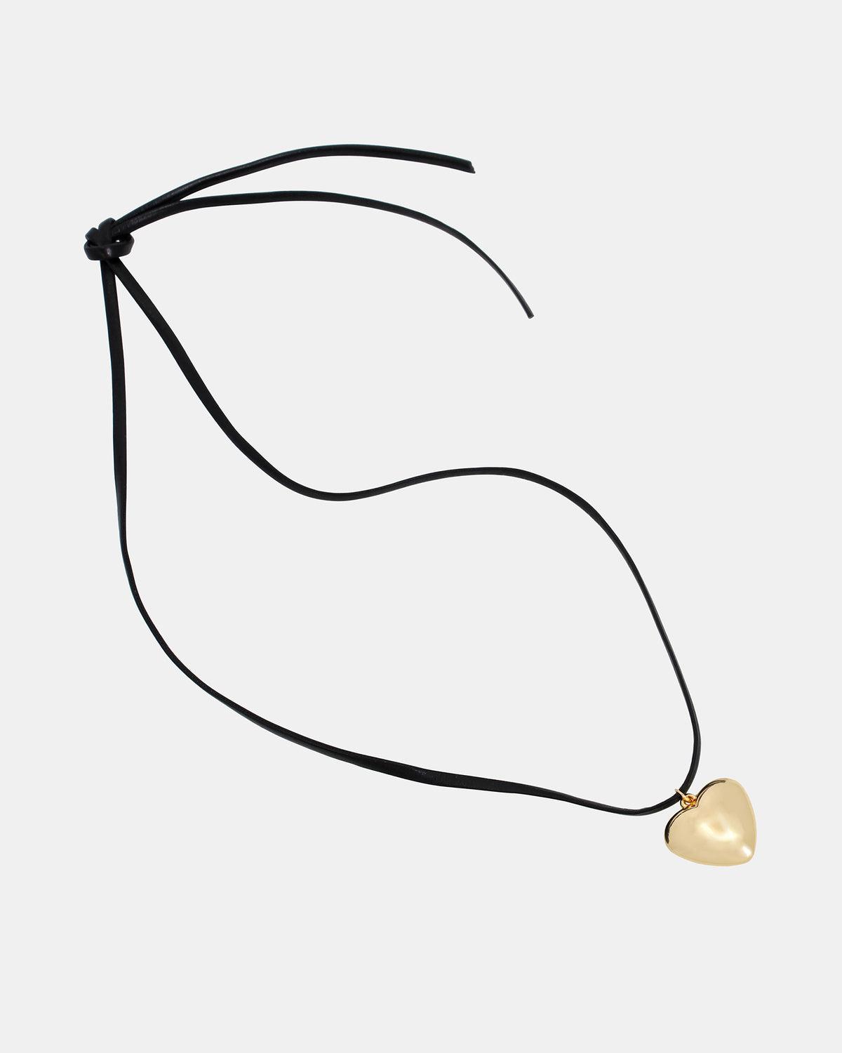 PUFFY HEART CHOKER Gold | Women's Heart Shaped Necklace Steve Madden BLACK GOLD