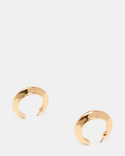 SMALL HOOP EARRINGS GOLD Women's Chubby Small Hoop Earrings Steve Madden GOLD