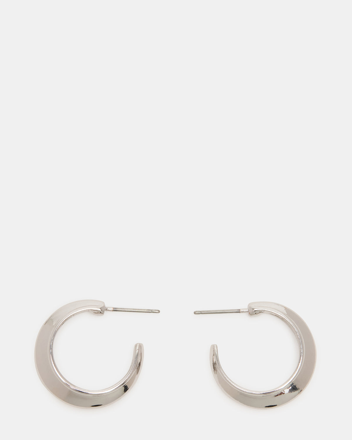 SMALL HOOP EARRINGS SILVER Women's Chubby Small Hoop Earrings Steve Madden SILVER