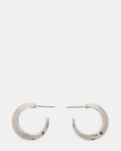 SMALL HOOP EARRINGS SILVER Women's Chubby Small Hoop Earrings Steve Madden SILVER