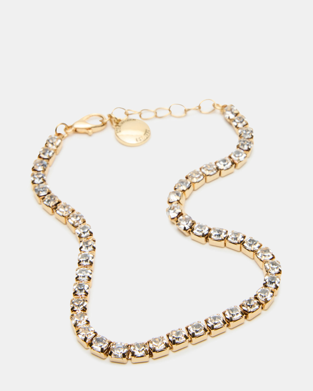 2-PIECE RHINESTONE CHAIN ANKLET SET Women's Pearl Embellished ChaiN Anklet Set Steve Madden GOLD
