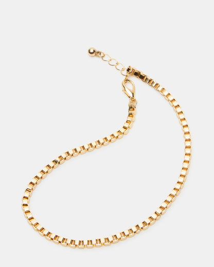 CHERRY CHARM ANKLET SET Women's Cherry Chain Multi Anklet Set Steve Madden GOLD MULTI