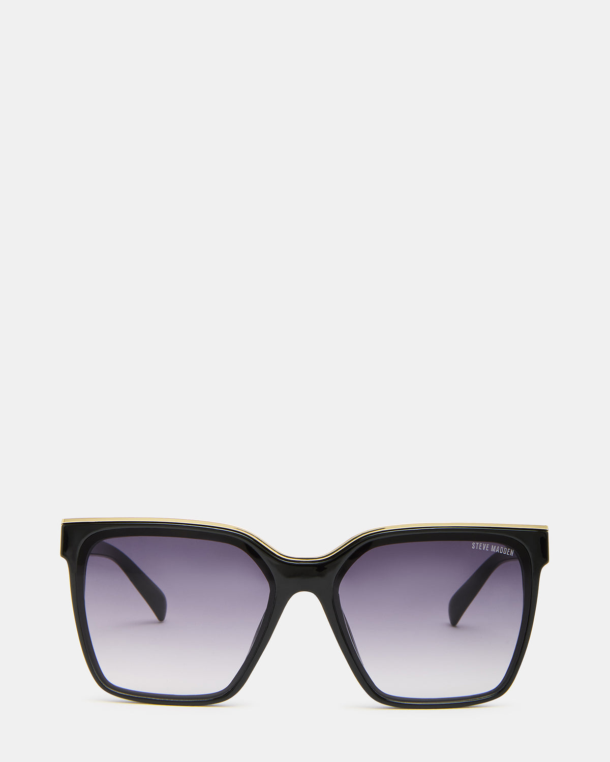 AXTON Black/Gold Opaque Shiny Gold Smoke Gradient Lens Sunglasses Steve Madden BLACK GOLD