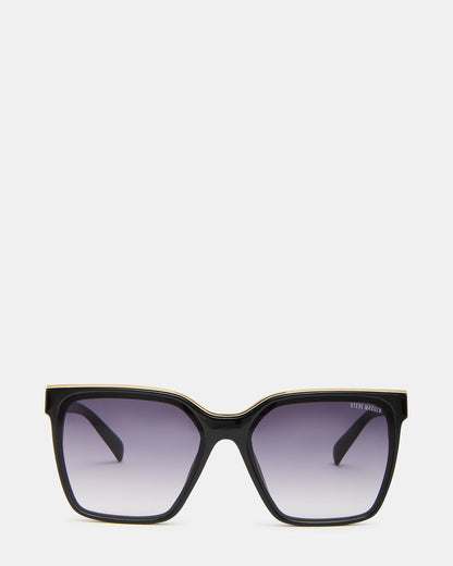 AXTON Black/Gold Opaque Shiny Gold Smoke Gradient Lens Sunglasses Steve Madden BLACK GOLD