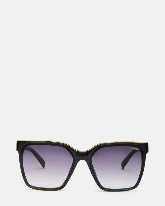 AXTON Black/Gold Opaque Shiny Gold Smoke Gradient Lens Sunglasses Steve Madden BLACK GOLD