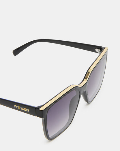 AXTON Black/Gold Opaque Shiny Gold Smoke Gradient Lens Sunglasses Steve Madden BLACK GOLD