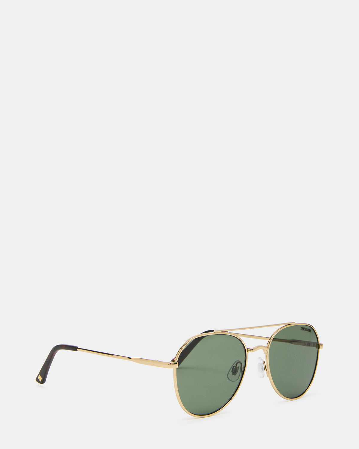 AYDIN Gold Solid Green Gold Frame Sunglasses Steve Madden GOLD