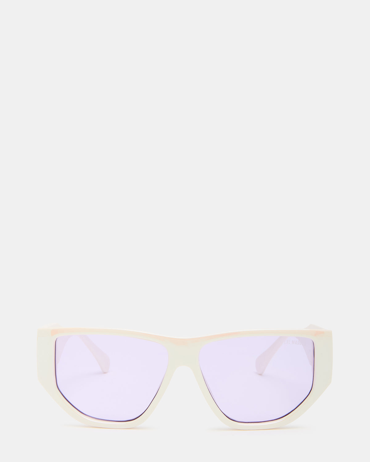 NICKO Off-White Iridescent Opaque Sunglasses Steve Madden OFF-WHITE