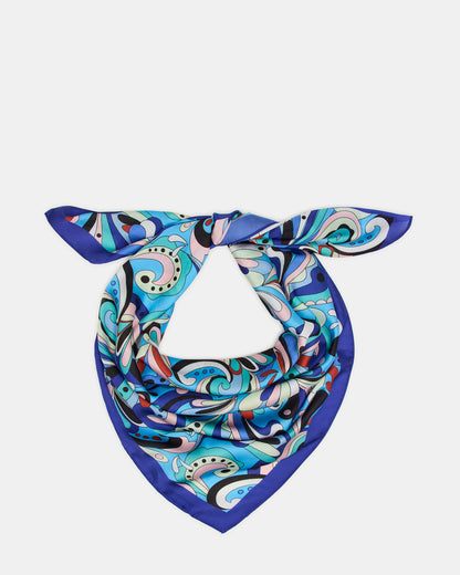 BLUE PRINTED SCARF Women's Resort Scarf Steve Madden BLUE
