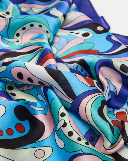 BLUE PRINTED SCARF Women's Resort Scarf Steve Madden BLUE
