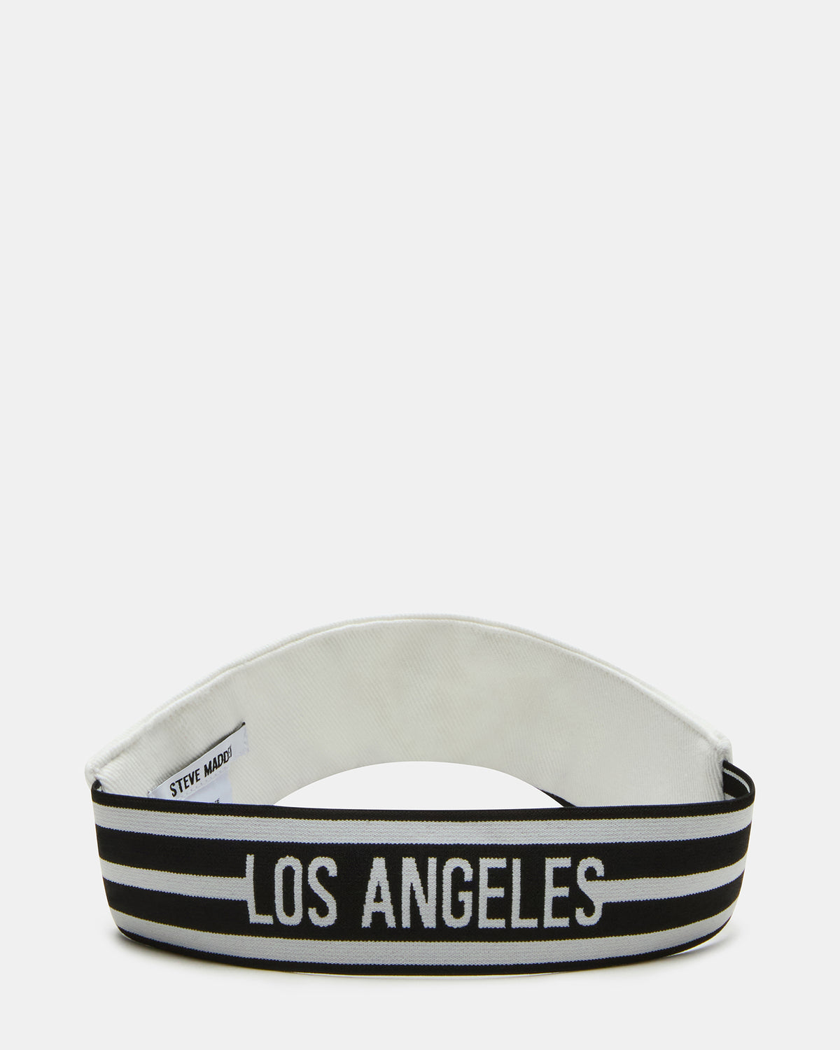 EMBROIDERED White Women's Visor Cap Steve Madden WHITE