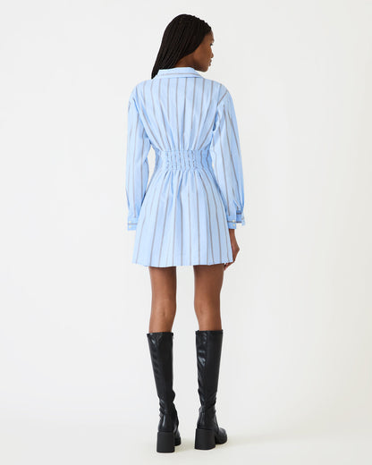 ARIANY Estate Blue Long-Sleeved Collared Neckline Women's Dress Steve Madden ESTATE BLUE