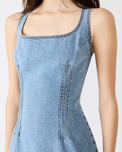 NOELLE Forever Blue Denim Mini Women's Dress Steve Madden FOREVER BLUE
