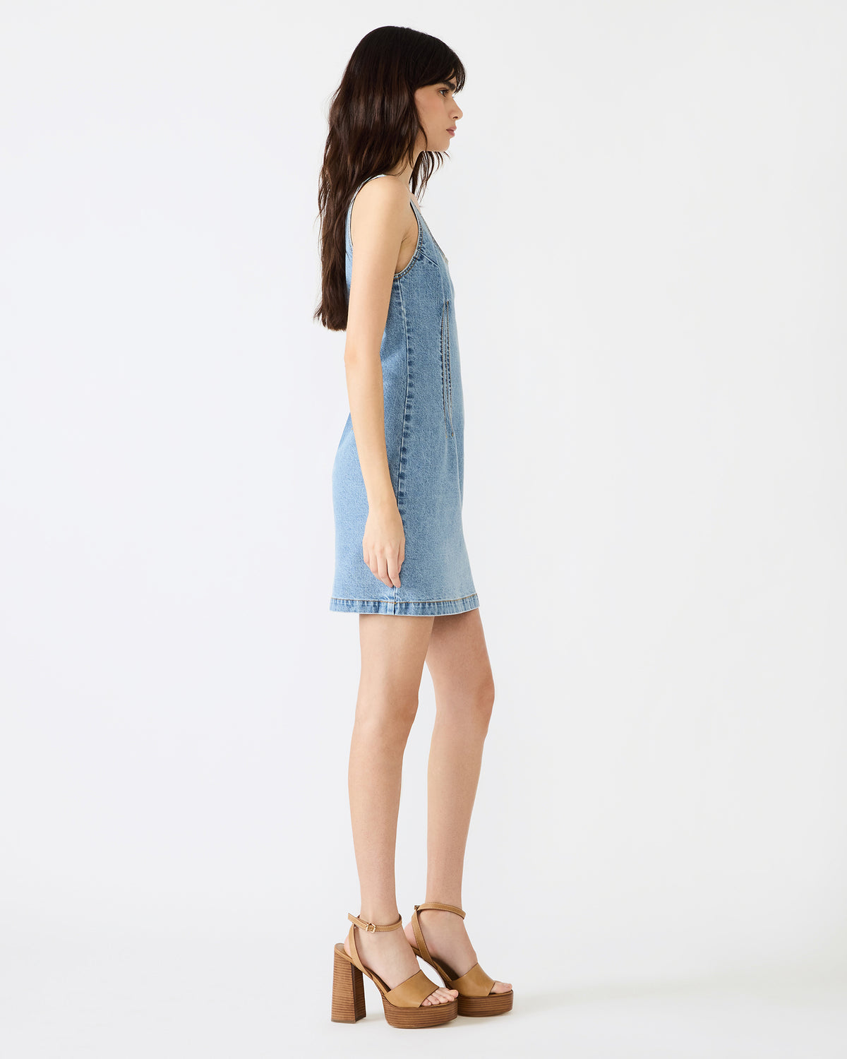NOELLE Forever Blue Denim Mini Women's Dress Steve Madden FOREVER BLUE