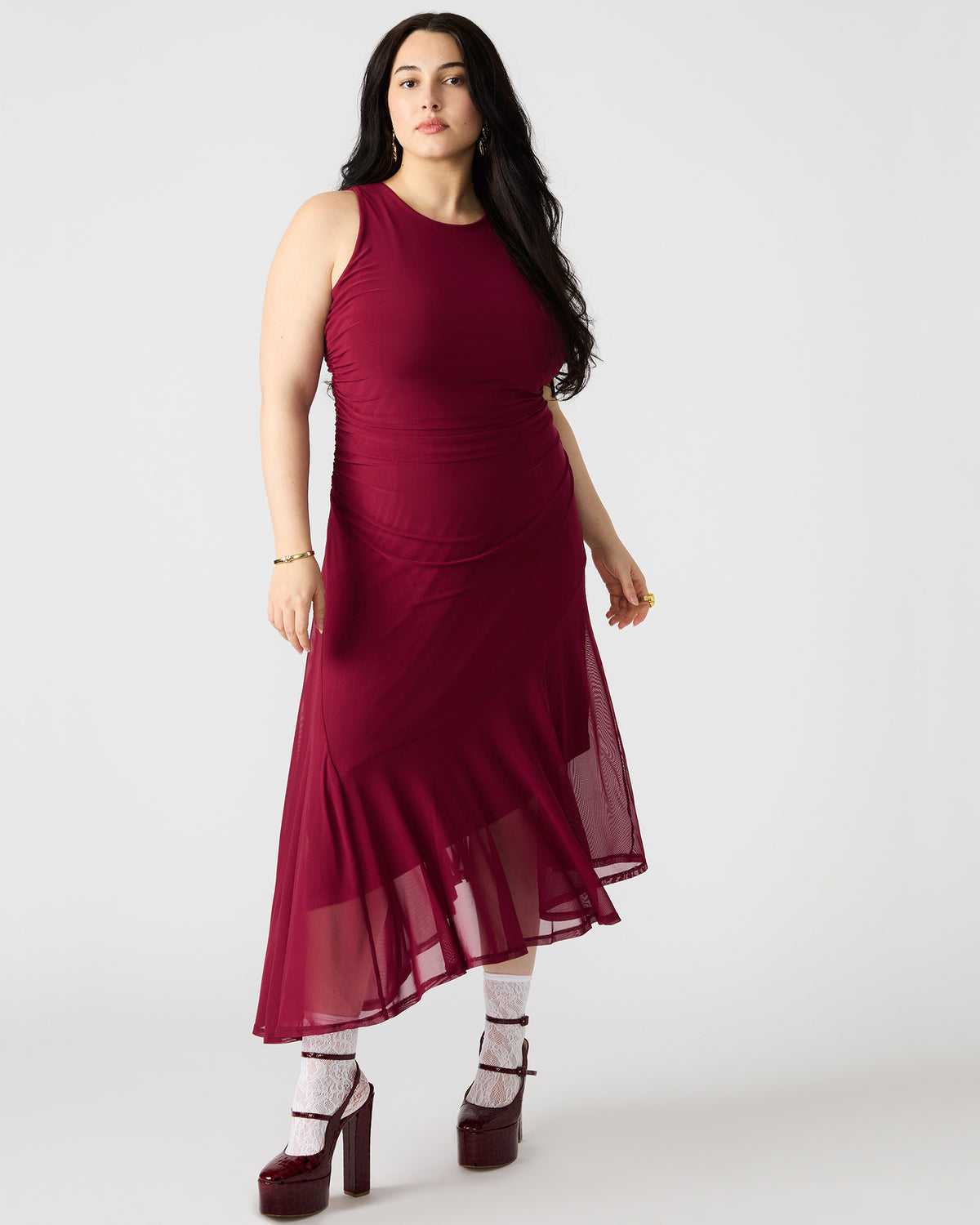 LANEY Red Women's Sleeveless Flowy Dress Steve Madden RED