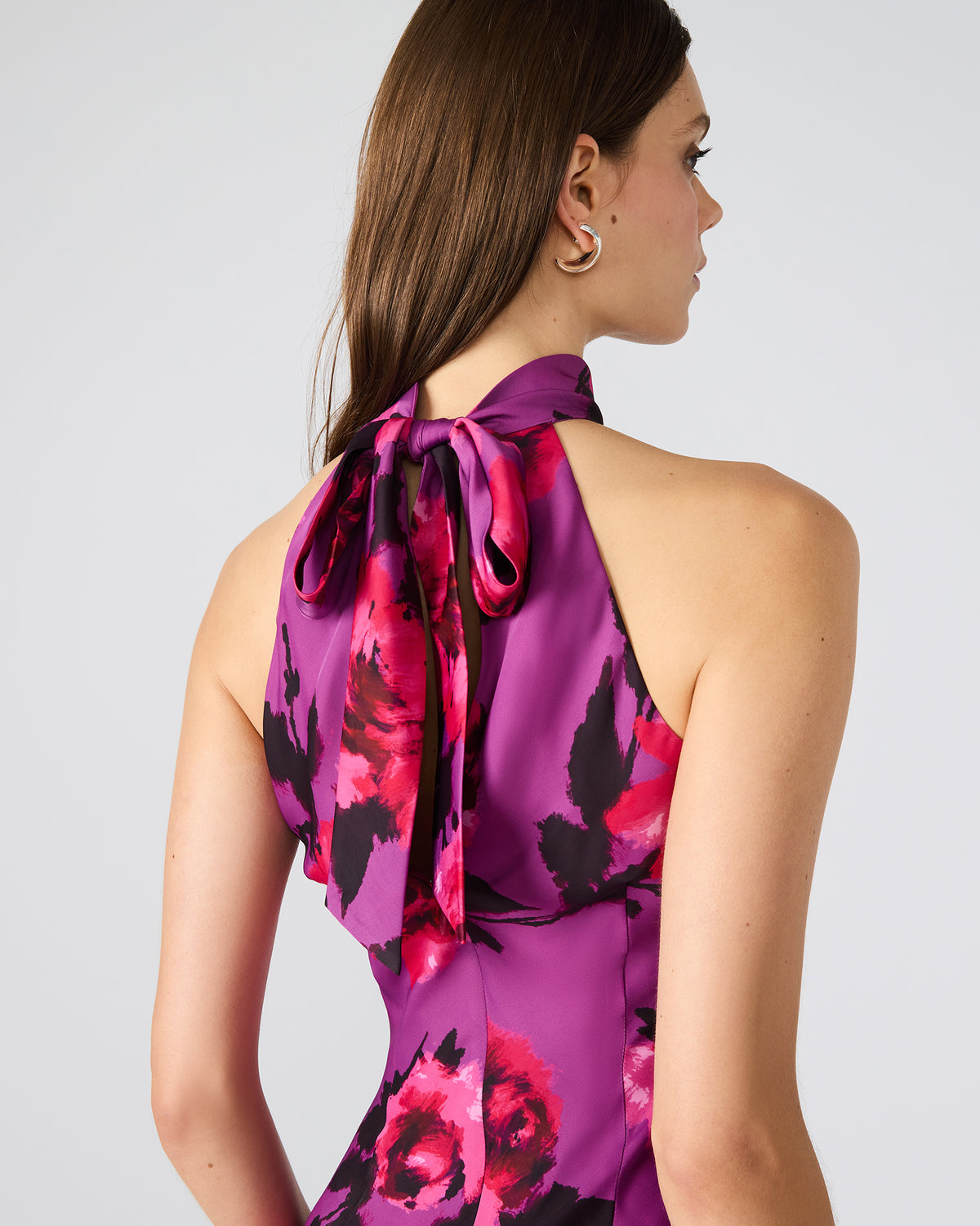 LARA Rosette Pink Halter Mini Floral Print Women's Dress Steve Madden ROSETTE PINK