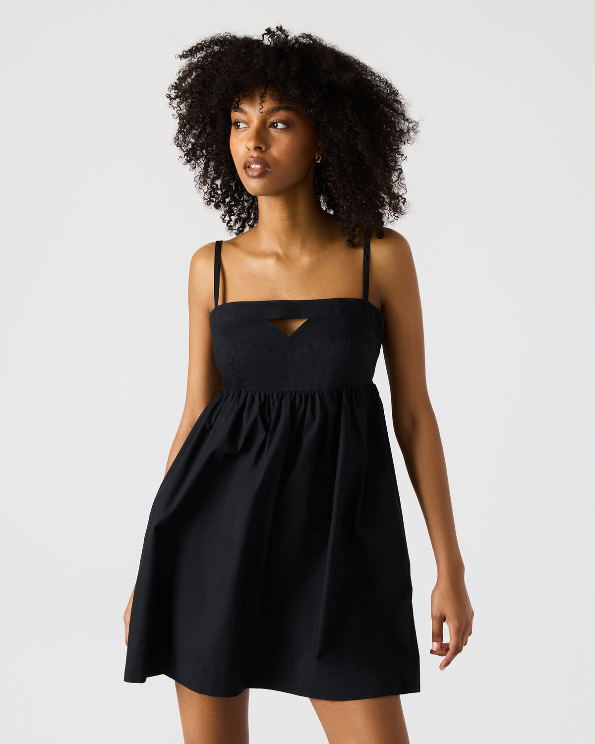 MEADOW Black Mini Cut-Out Flowy Dress Steve Madden BLACK