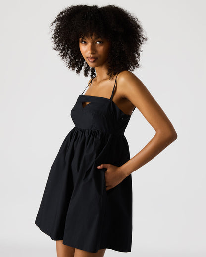 MEADOW Black Mini Cut-Out Flowy Dress Steve Madden BLACK