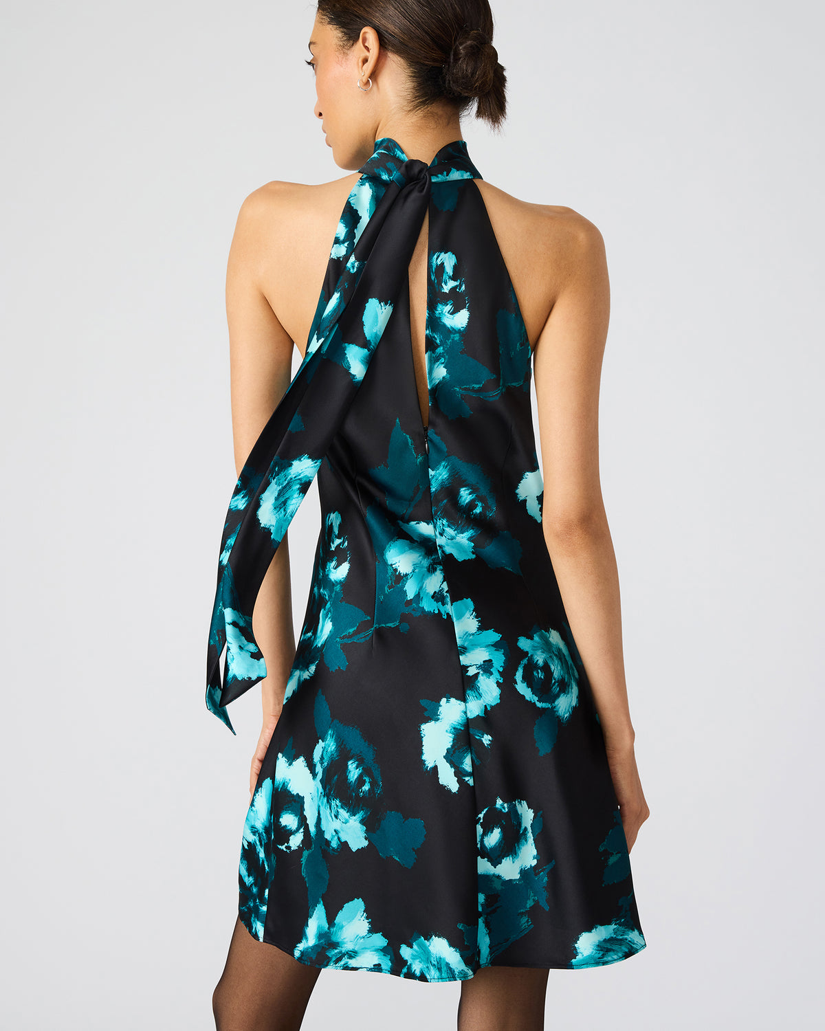 LARA Deco Rose Halter Mini Floral Print Women's Dress Steve Madden DECO ROSE