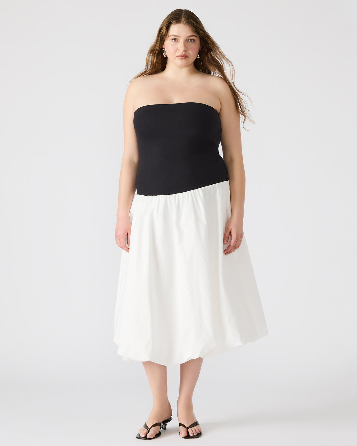 OLIVER Dress Smoke Strapless Midi Bubble Dress | Women's Dresses Steve Madden SMOKE
