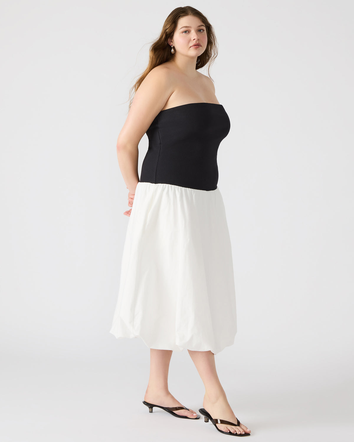 OLIVER Dress Smoke Strapless Midi Bubble Dress | Women's Dresses Steve Madden SMOKE