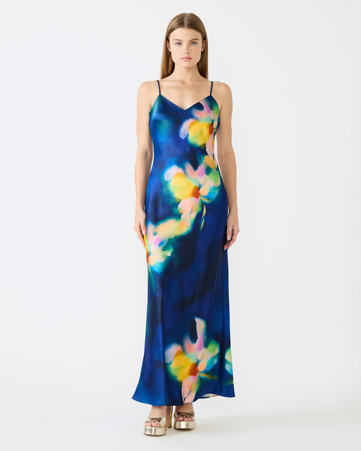 ATARA Rosewater Floral Print Maxi Women's Dress Steve Madden ROSEWATER