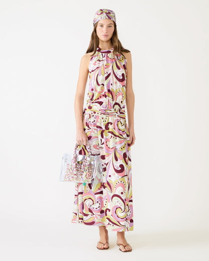 GALA Dress Petal Paisley Maxi Halter Neck Flowy Open-Back Women's Dress Steve Madden PETAL PAISLEY