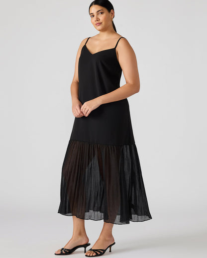EMBER Black Flowy Sheer Maxi Women's Dress Steve Madden BLACK