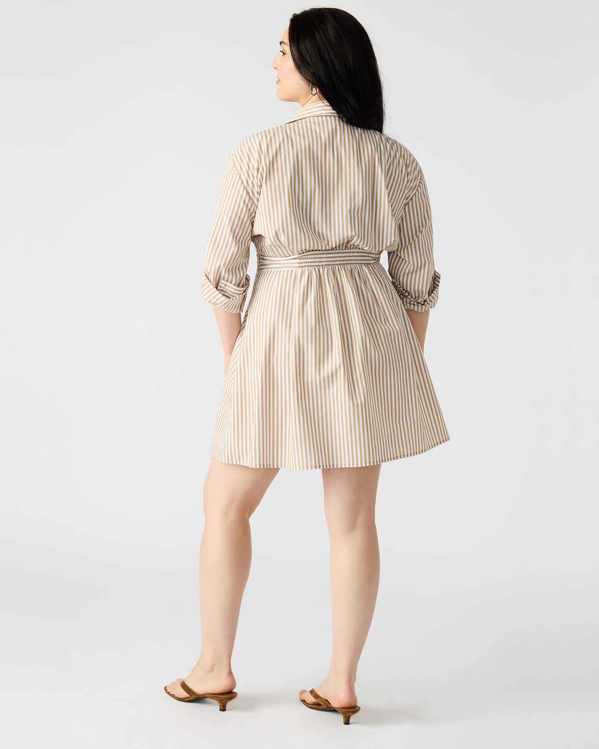 ARIA Taupe Women's Button-Up Mini Dress Steve Madden TAUPE