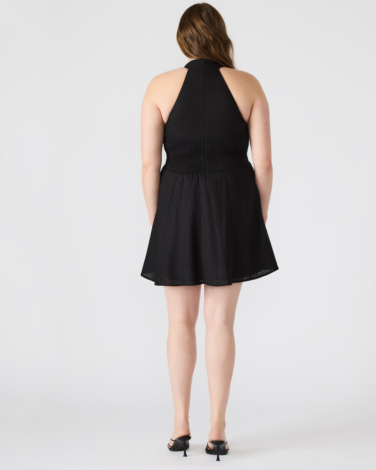 KOSTA Black Women's Mini Halter Cross-Neck Dress Steve Madden BLACK