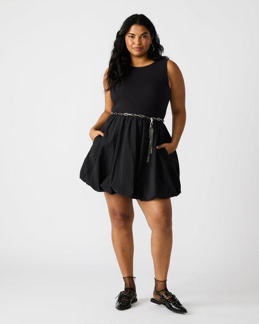 PALERMO Black Women's Mini Bubble-Hem Dress Steve Madden BLACK