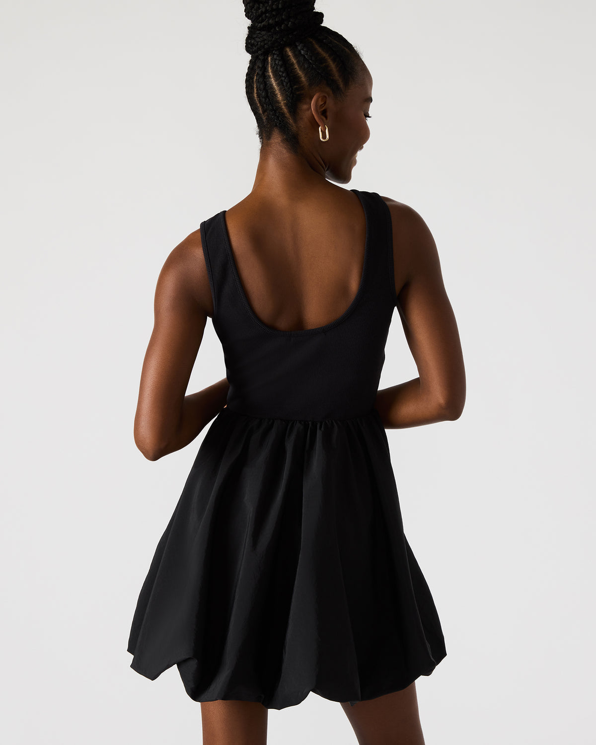 PALERMO Black Women's Mini Bubble-Hem Dress Steve Madden BLACK