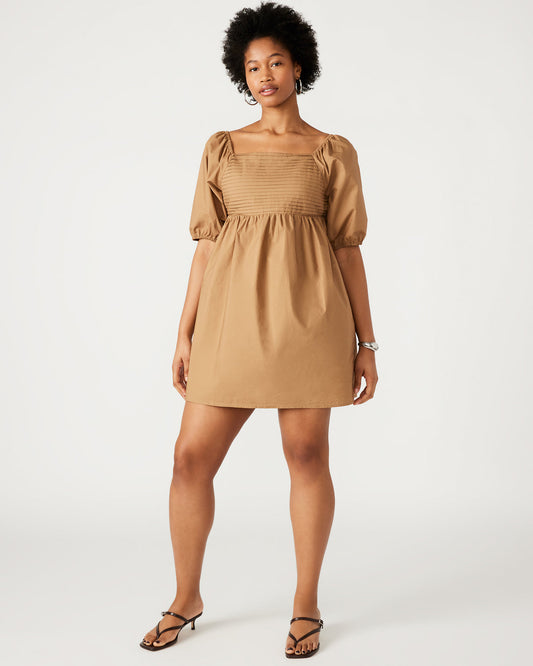 INARA Dress Beige | Women's Puff Sleeve Mini Dress Steve Madden BEIGE