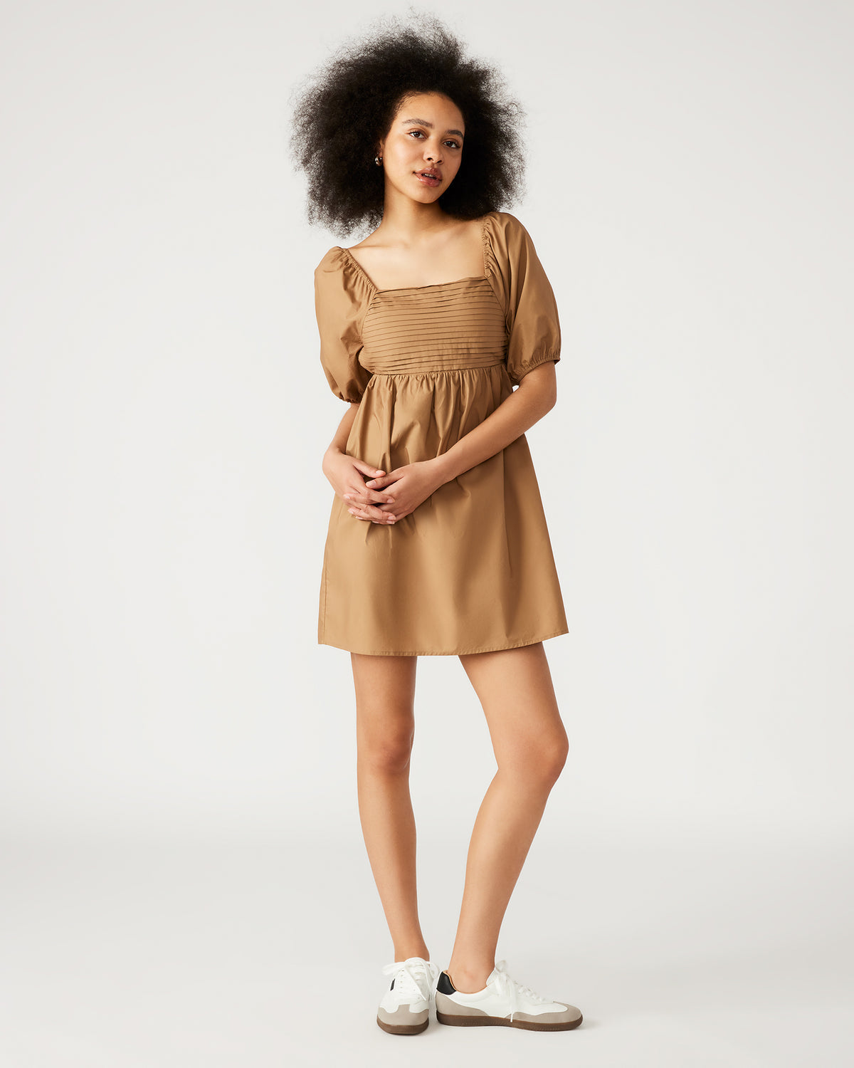 INARA Dress Beige | Women's Puff Sleeve Mini Dress Steve Madden BEIGE
