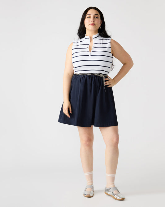 LYON Navy Women's Collared Sleeveless Flowy Dress Steve Madden NAVY