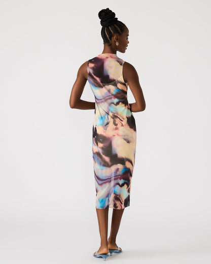 SIDRA Multi Women's Sleeveless Tie-Dye Midi Dress Steve Madden MULTI
