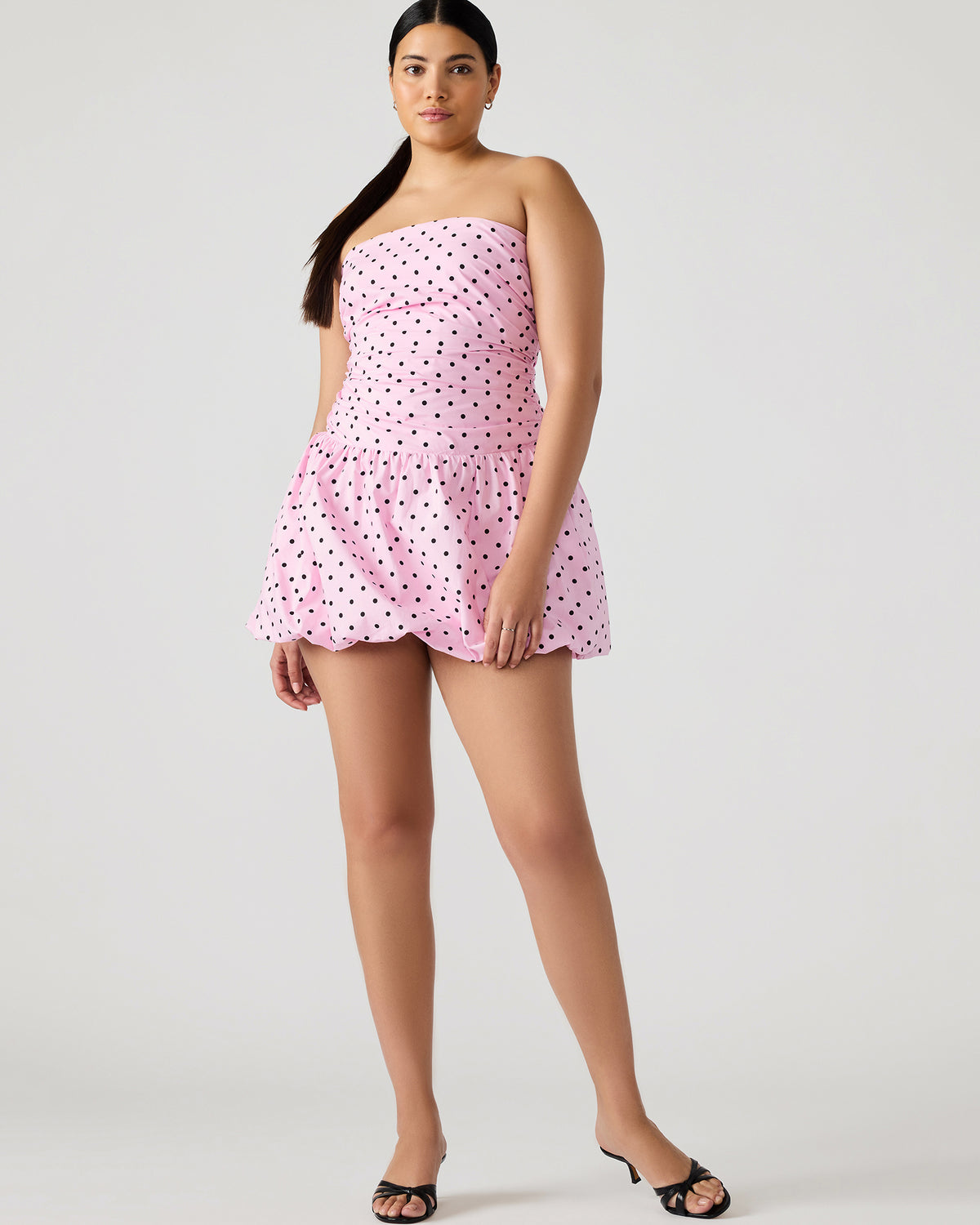 GIGI Pink Women's Strapless Mini Bubble-Hem Dress Steve Madden PINK