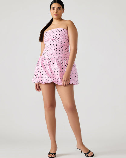 GIGI Pink Women's Strapless Mini Bubble-Hem Dress Steve Madden PINK