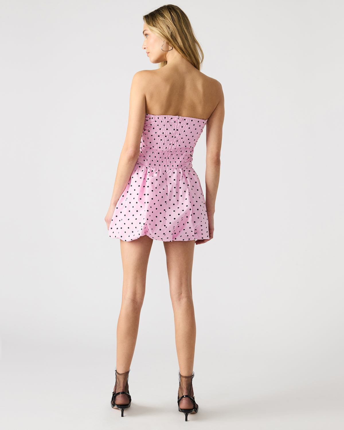 GIGI Pink Women's Strapless Mini Bubble-Hem Dress Steve Madden PINK