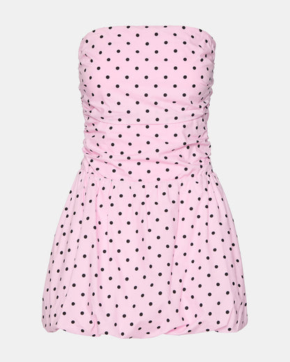 GIGI Pink Women's Strapless Mini Bubble-Hem Dress Steve Madden PINK