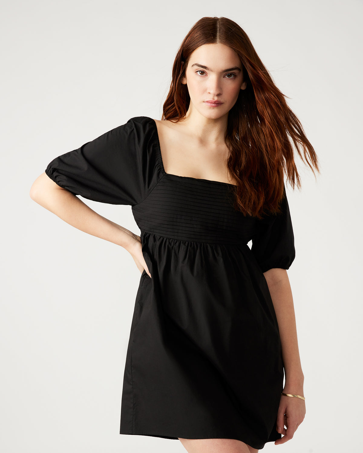INARA Dress Black | Women's Puff Sleeve Mini Dress Steve Madden BLACK