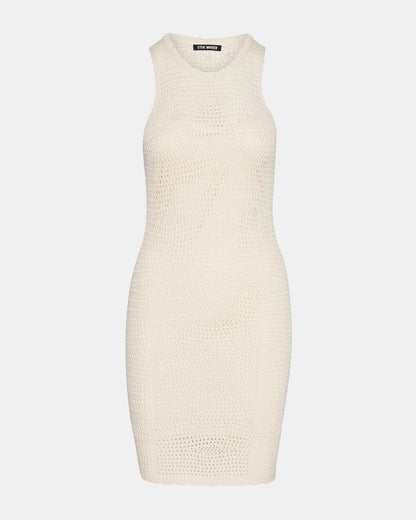 RONNIE Dress Beige | Women's Mini Crochet Sweater Dress Steve Madden BEIGE