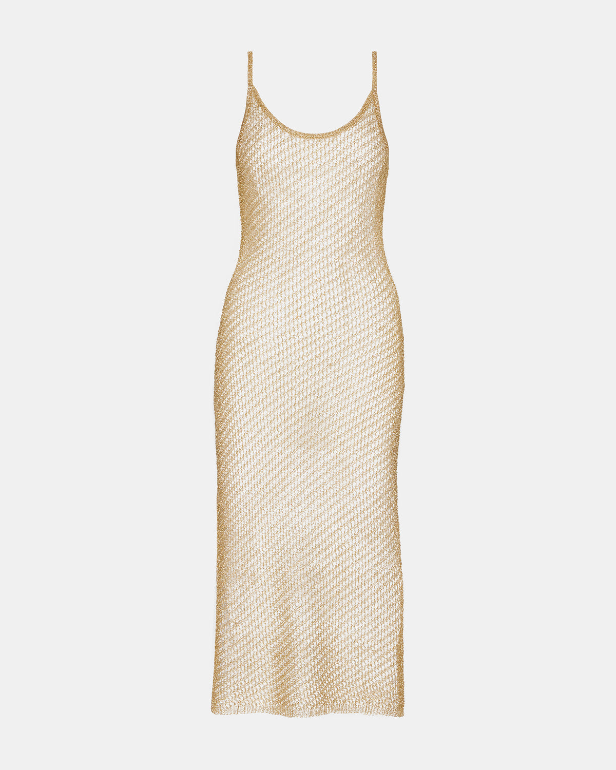 ANISHA Dress Gold | Women's Mesh Metallic Midi Dress Steve Madden GOLD