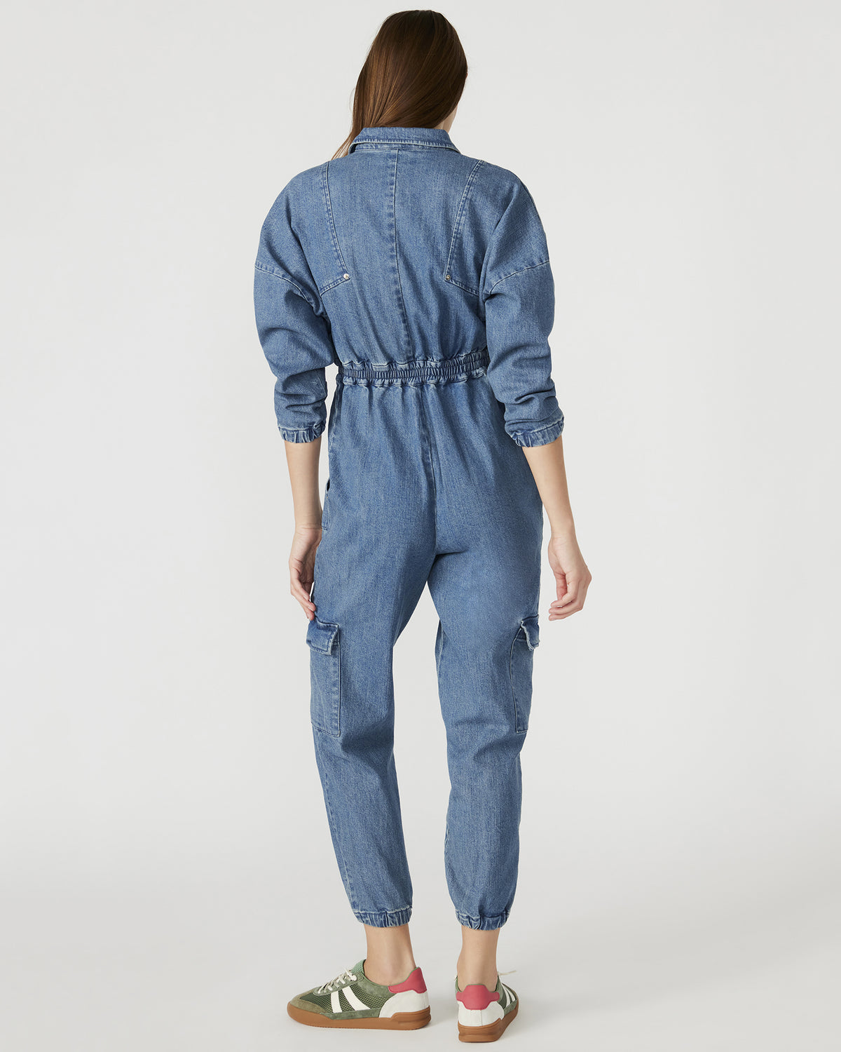 TRISTA Denim Women's Long-Sleeved Jumpsuit Steve Madden DENIM FABRIC