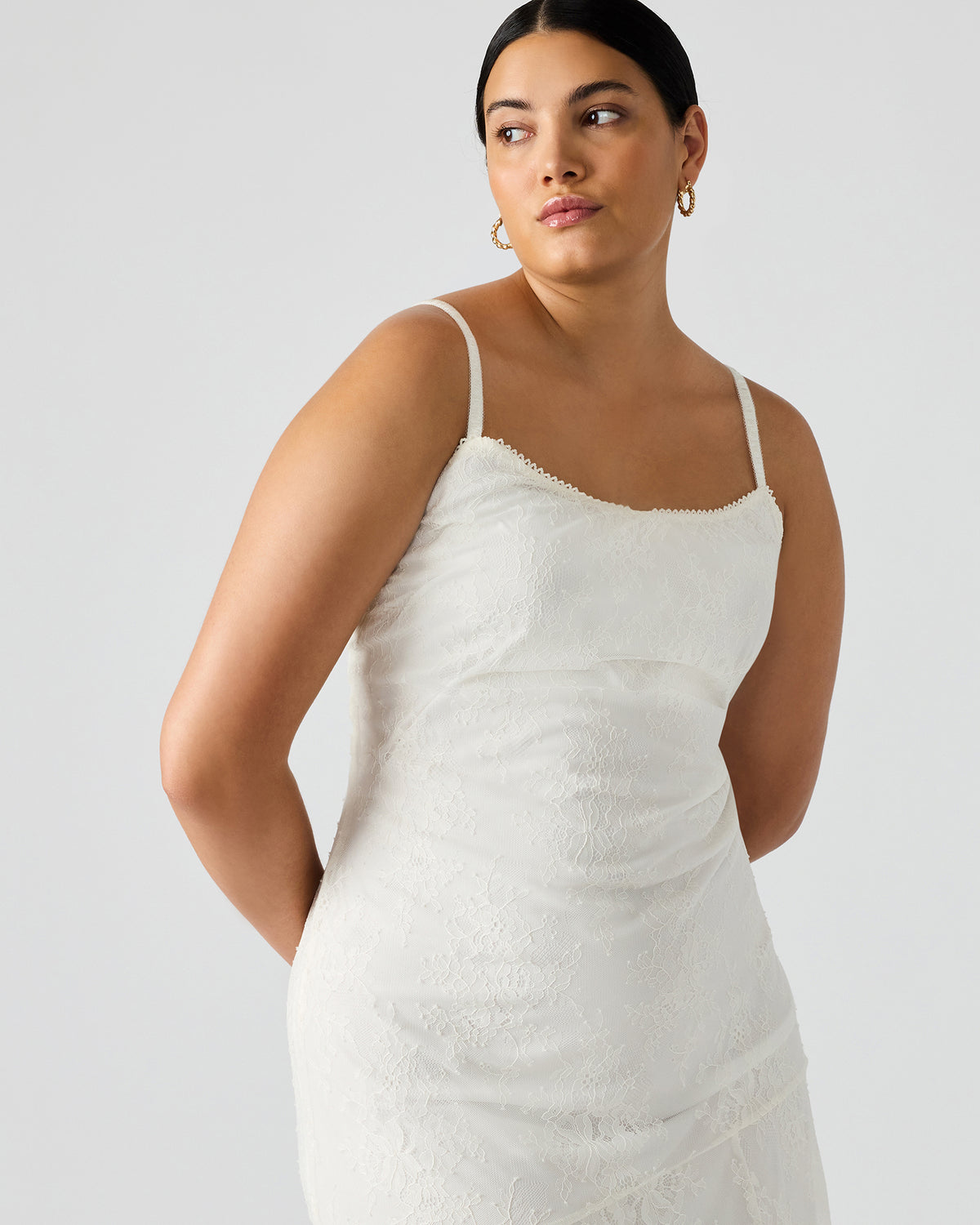 VEERA White Maxi Lace Flowy Women's Dress Steve Madden WHITE