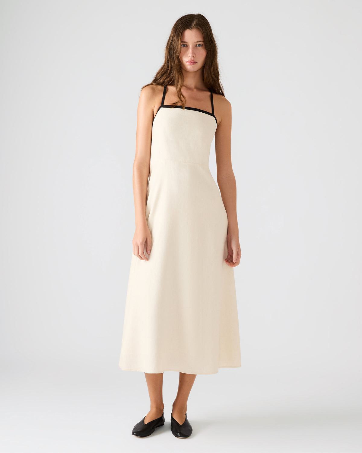 RIYAN Natural Women's Flowy Strappy Crossback Maxi Dress Steve Madden NATURAL